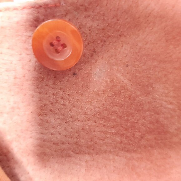 Womens Suede Shirt Jacket 1X Burnt Orange Boho Hippie Barn Chore Shacket Y2K - Picture 6 of 13